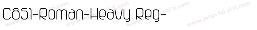C851-Roman-Heavy Reg字体转换